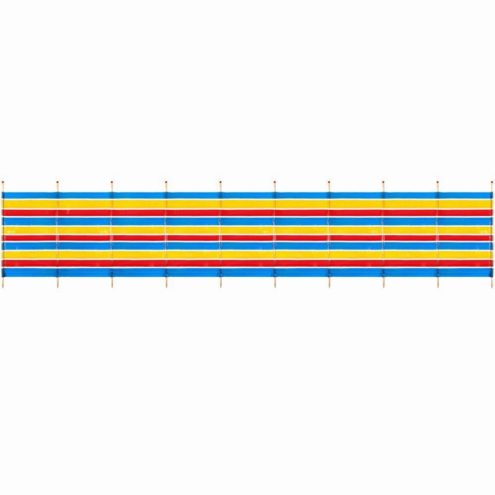 10 Pole Traditional Beach Windbreak - 5ft