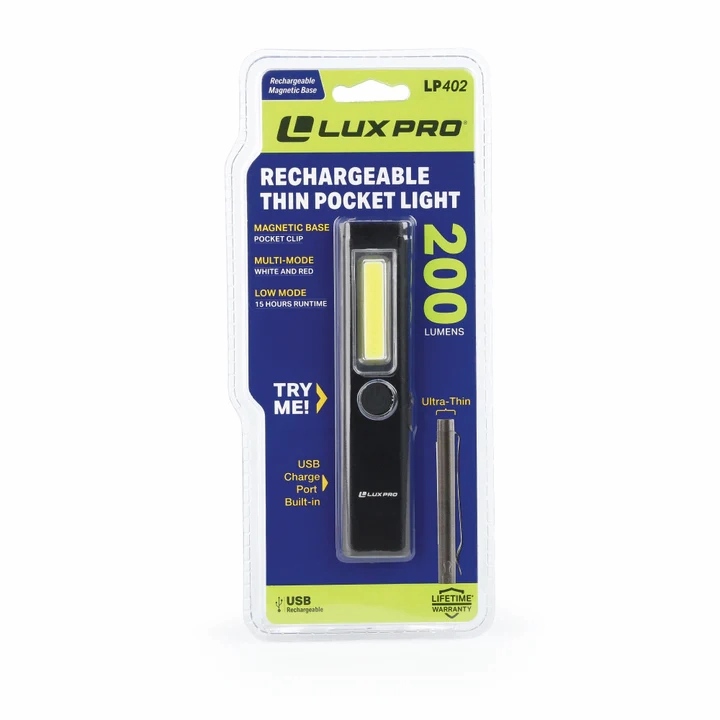 200 Lumen Thin Rechargeable Work Light