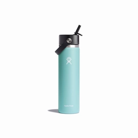 24 oz Wide Mouth Bottle with Flex Straw Cap