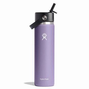 24 oz Wide Mouth Bottle with Flex Straw Cap