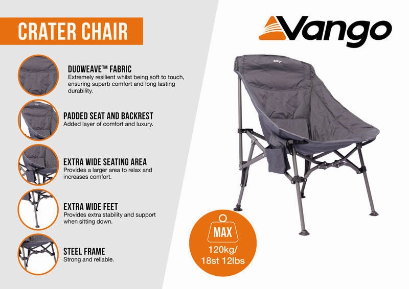 2 x Vango Crater Camping Chair