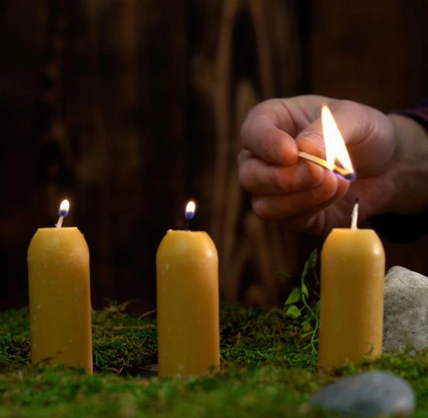 Beeswax Candles (3 Pack)