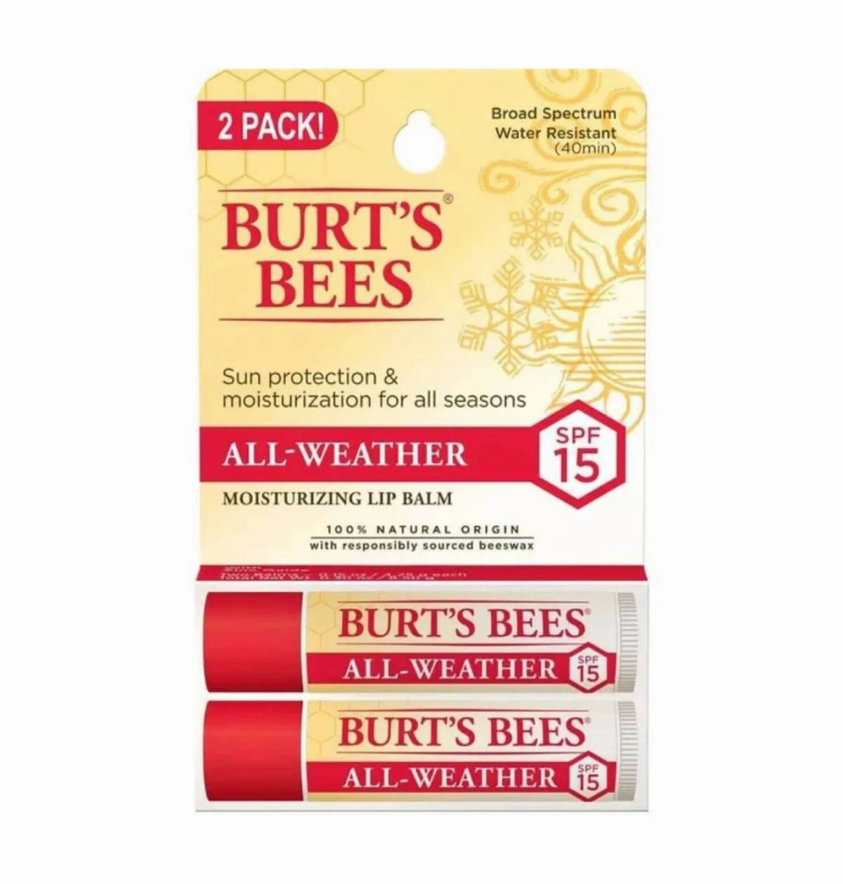 Burt's Bees Lip Balm Tube 2-Pack