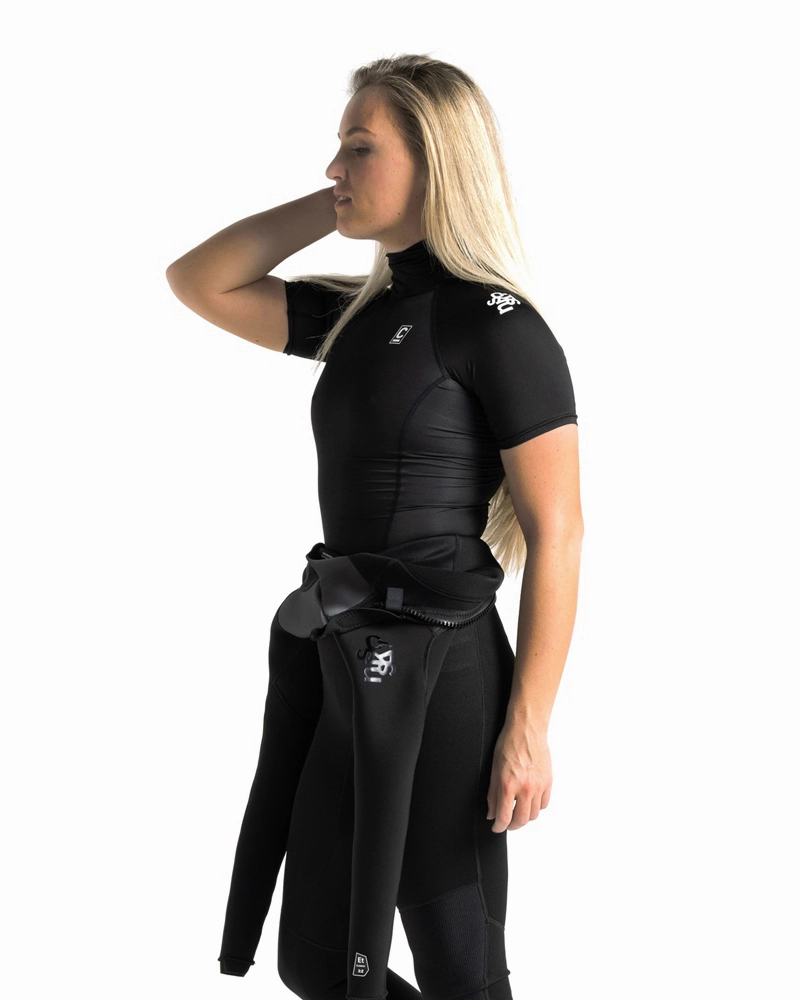 C-Skins Outdoor RX Turtle Neck Rash Vest in Black & White