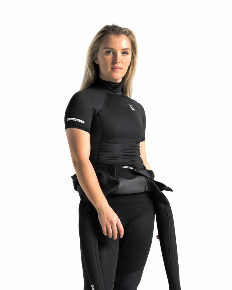 C-Skins Outdoor RX Turtle Neck Rash Vest in Black & White