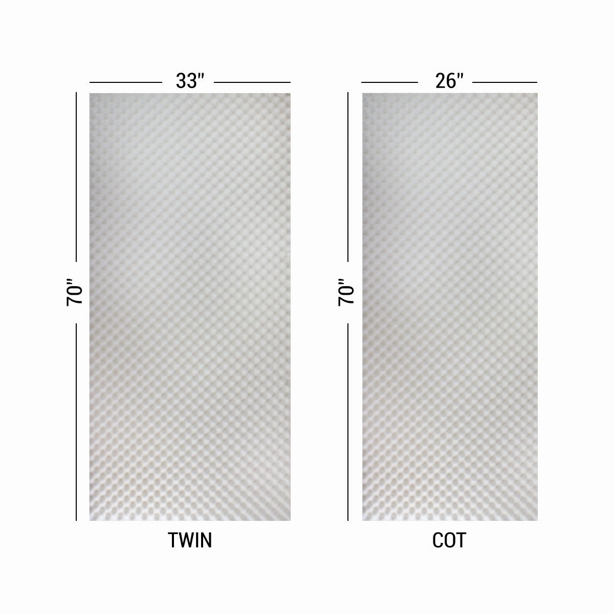Cabin Comfort 1.5" Memory Foam Egg Crate Twin or Cot Camp Mattress Pad
