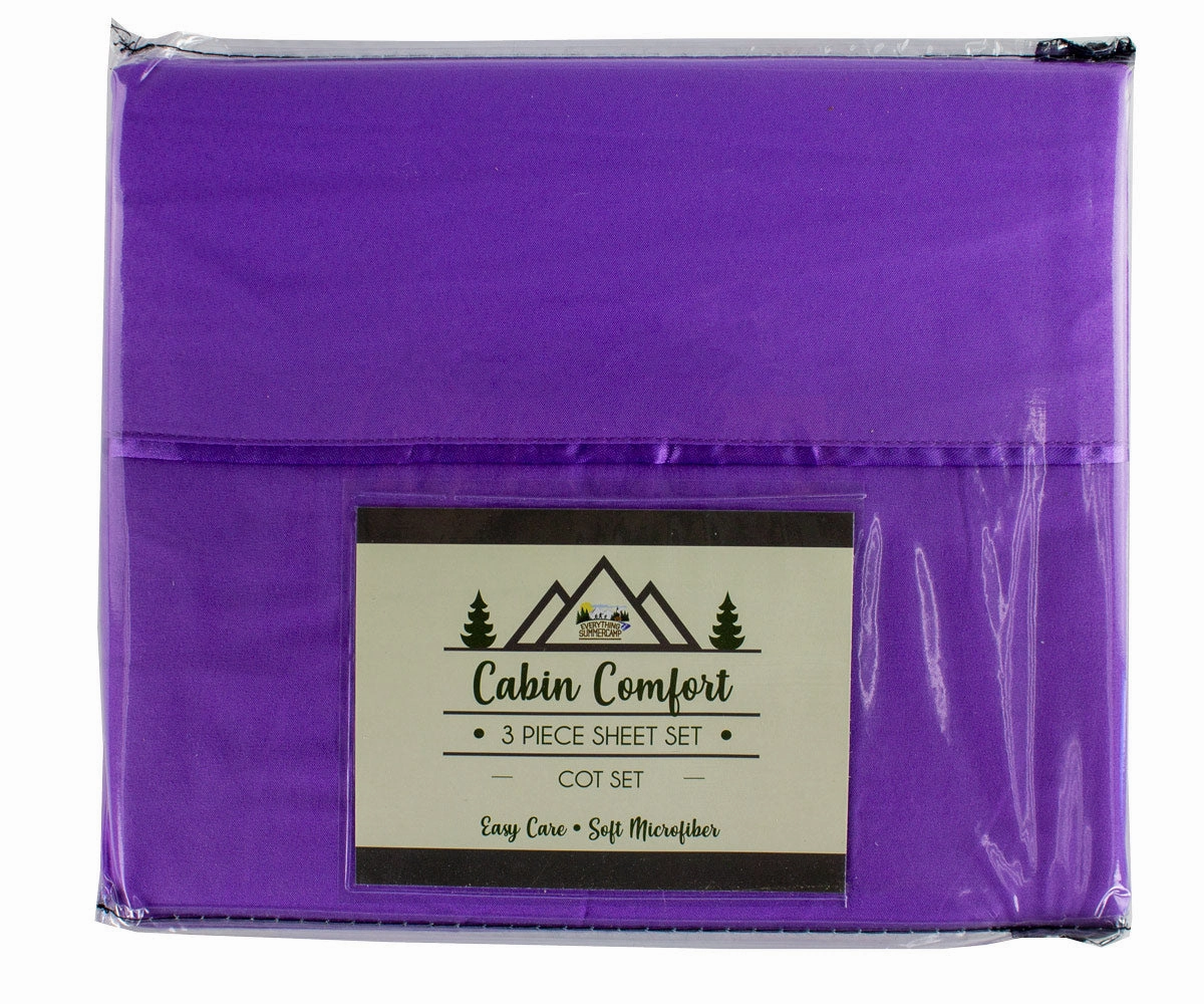 Cabin Comfort Camp Sheets Cot Set