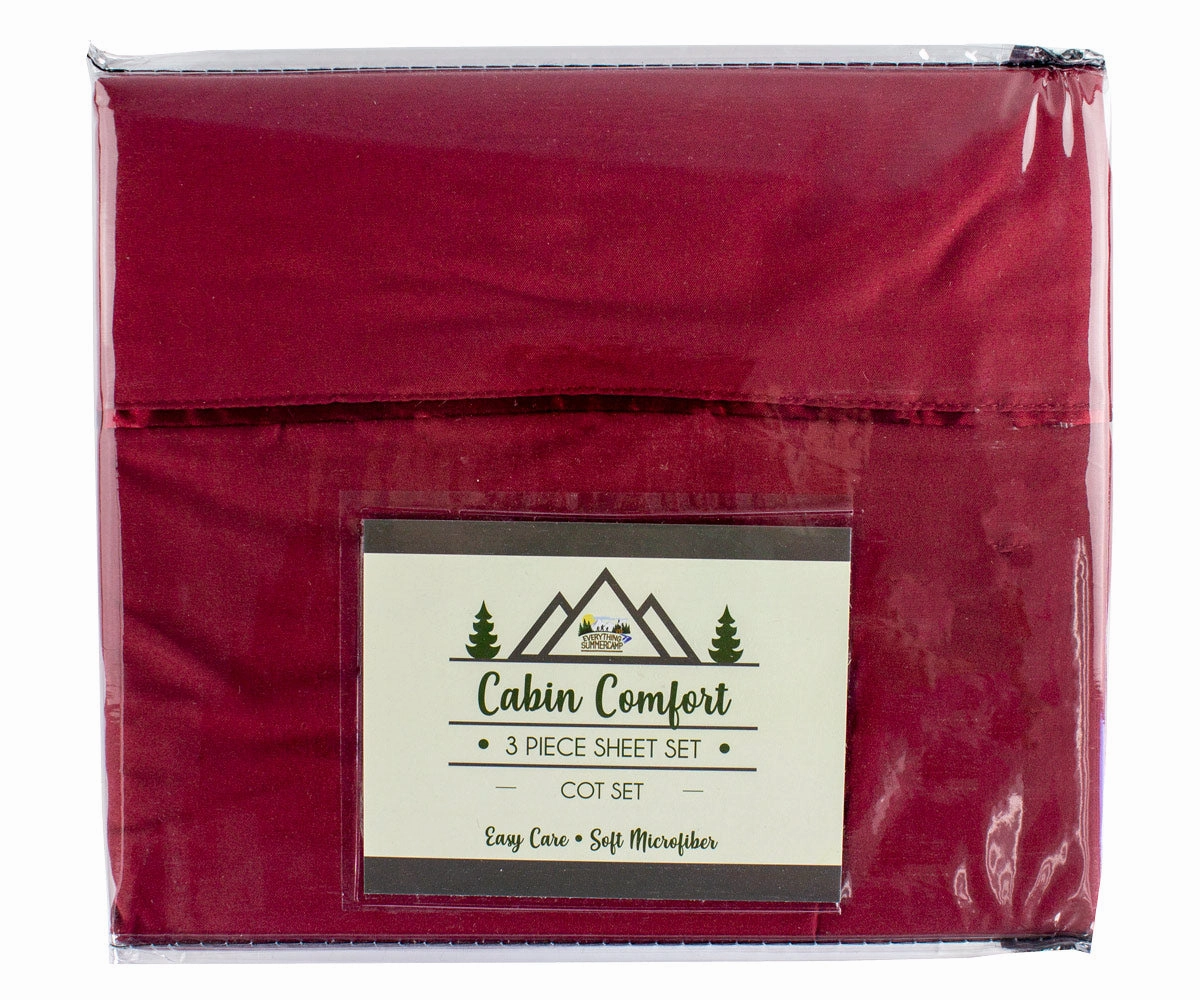 Cabin Comfort Camp Sheets Cot Set