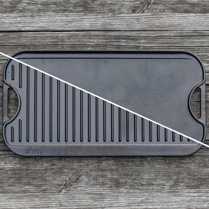 Cast Iron Reversible Grill/Griddle-(20 x 10.5 Inch)