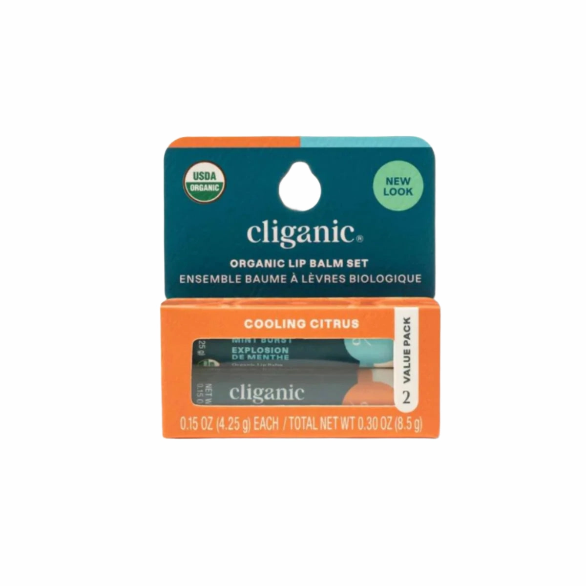 Cliganic Organic Lip Balm Set of 2