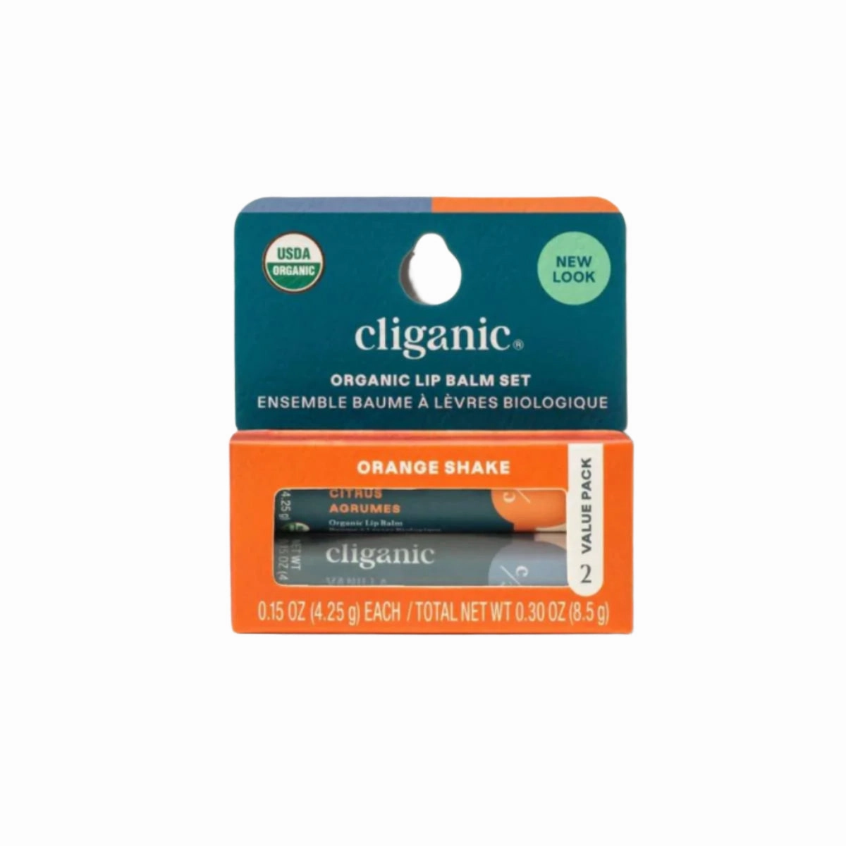 Cliganic Organic Lip Balm Set of 2