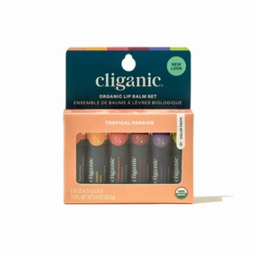 Cliganic Organic Lip Balm Set