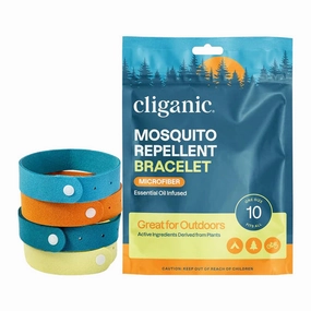 Cliganic Organic Microfiber Mosquito Repellent Bands 10 Pack