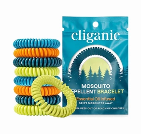 Cliganic Organic Mosquito Repellent Bracelet 10 Pack
