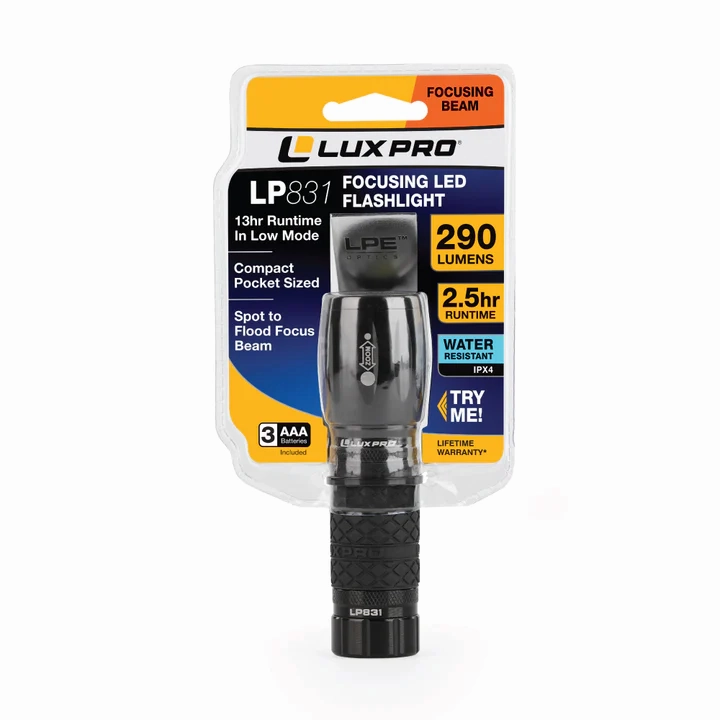 Compact 290 Lumen LED Focusing Flashlight