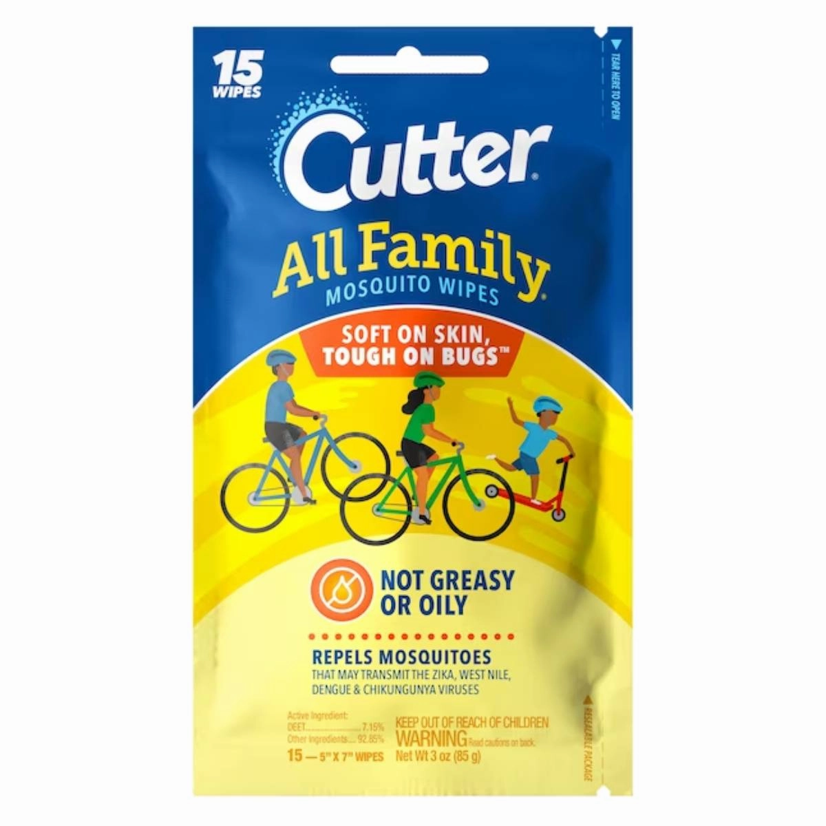 Cutter All Family Mosquito Wipes