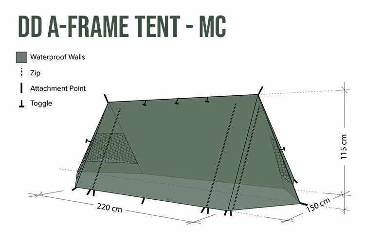 DD Hammocks A-Frame Tent, Multicam
