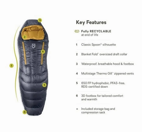 Disco Men's Endless Promise Down Sleeping Bag 15 - Long