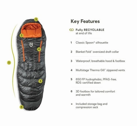 Disco Men's Endless Promise Down Sleeping Bag 30 - Long