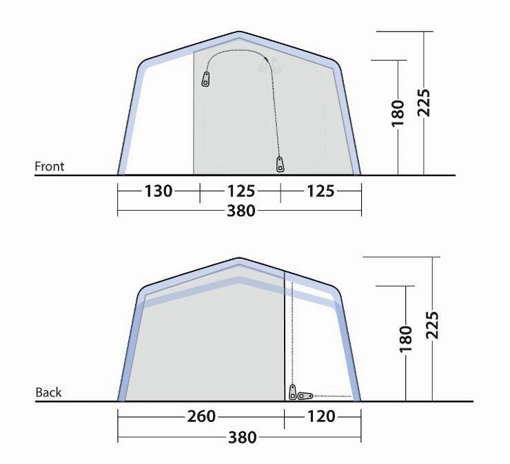EX DISPLAY Outwell Michigan 4 Air Tent - 2025 (Copy)