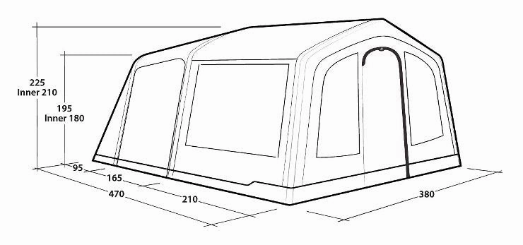 EX DISPLAY Outwell Michigan 4 Air Tent - 2025 (Copy)