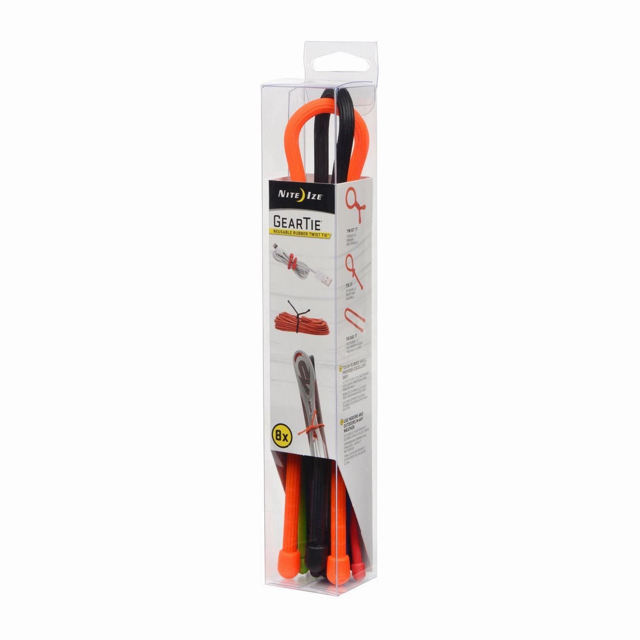 Gear Tie Assorted 8 Pack