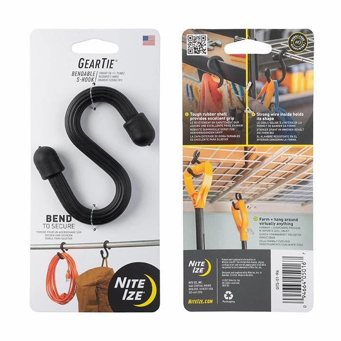 Gear Tie Bendable S-Hook