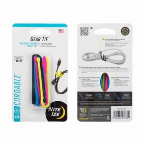 Gear Tie Cordable 6in Twist Tie - 4pk