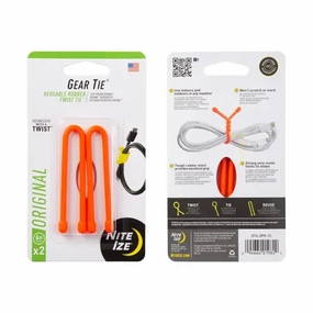 Gear Tie Reusable Rubber Twist Tie 6 in. - 2 Pack