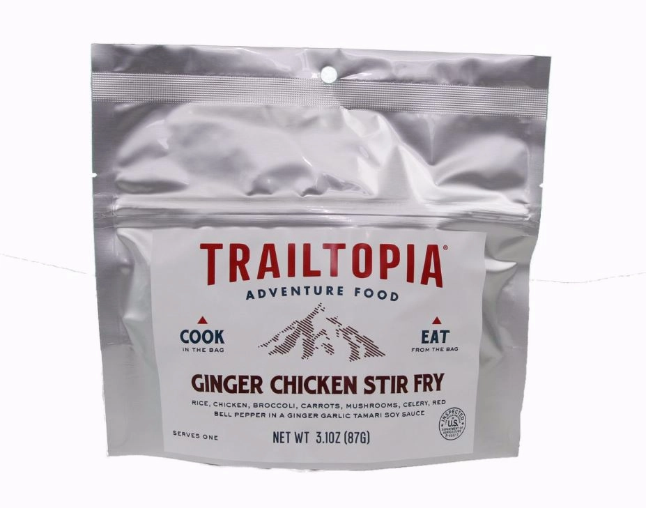 Ginger Chicken Stir Fry with Rice (Single Serving)