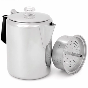 Glacier Stainless 12 cup Perc w/Silicone Handle