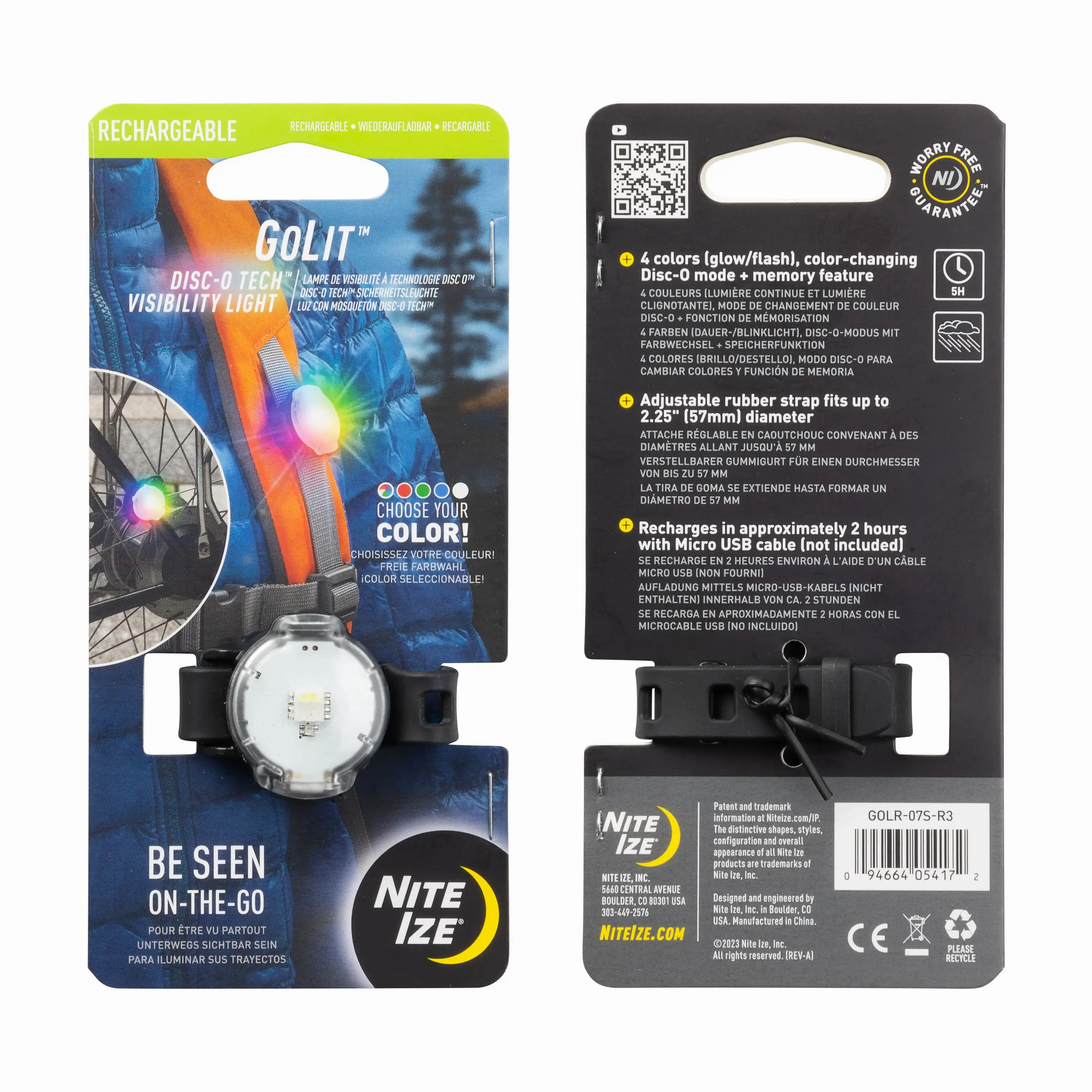 GoLit Rechargable Visibility Light - Disc-0 Tech