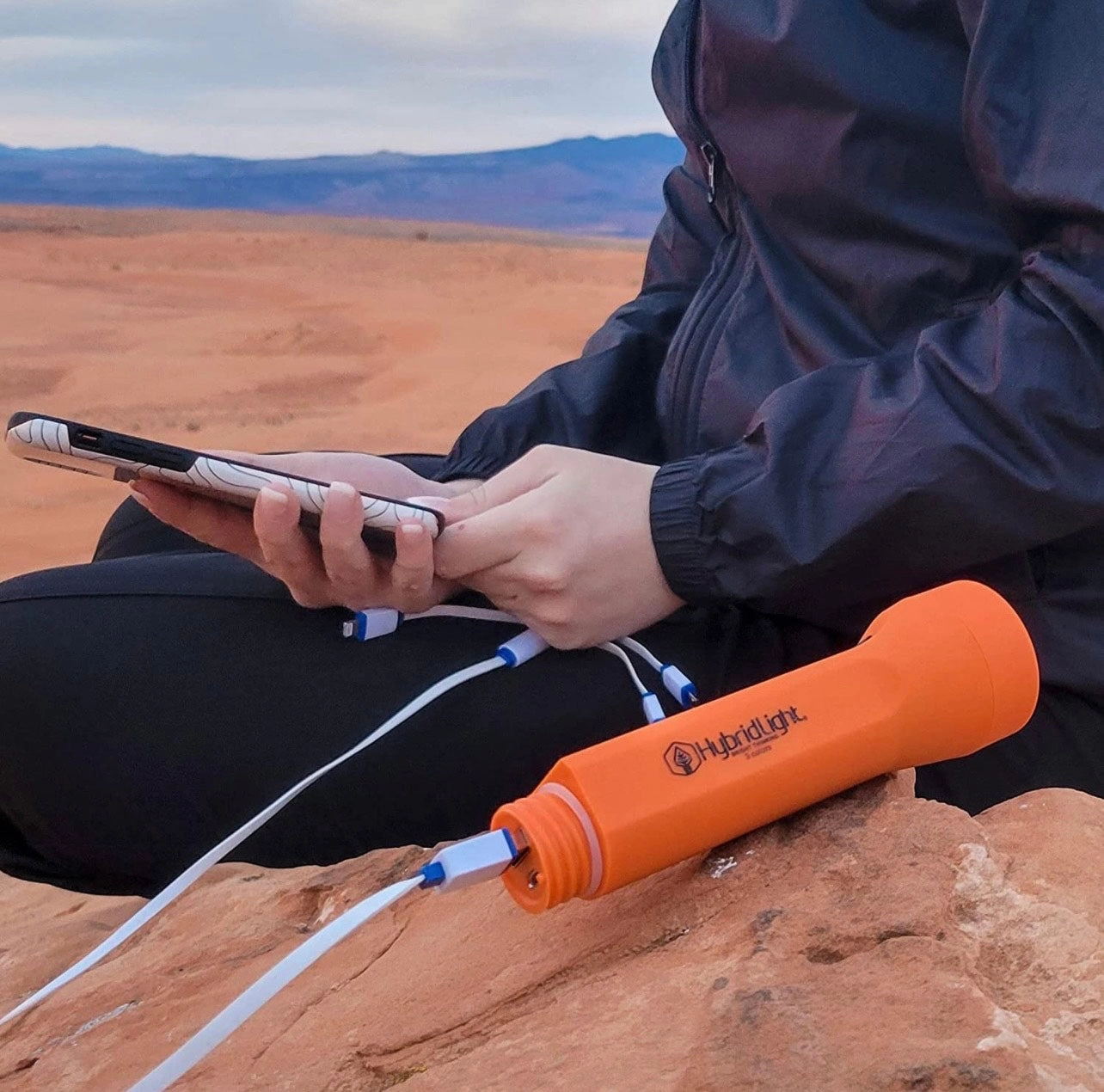 Hybrid Light Journey Seeker 300 Lumen Solar LED Flashlight & Charger
