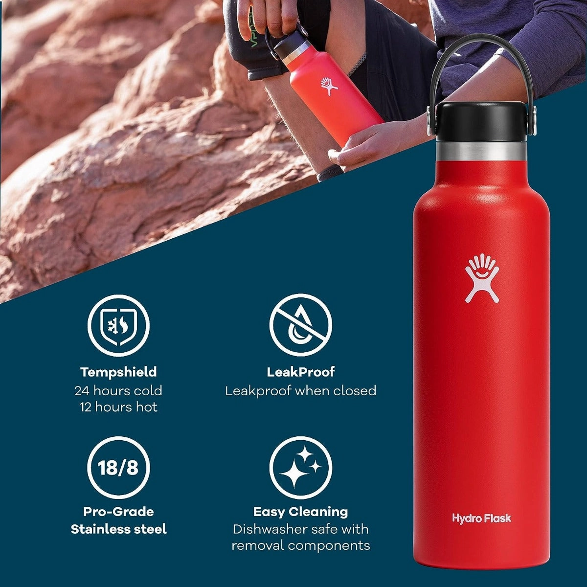 Hydro Flask 21oz Standard Mouth Flex Cap Water Bottle