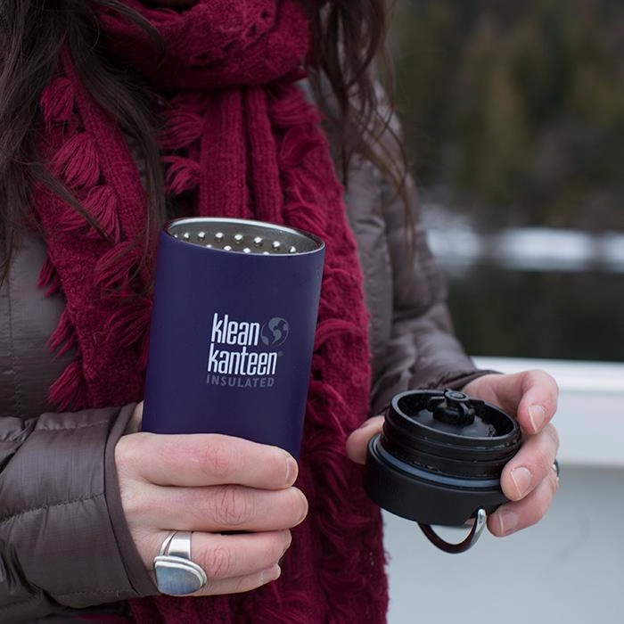 Klean Kanteen Insulated TK Wide with Caf Cap 355ml - Brushed Steel