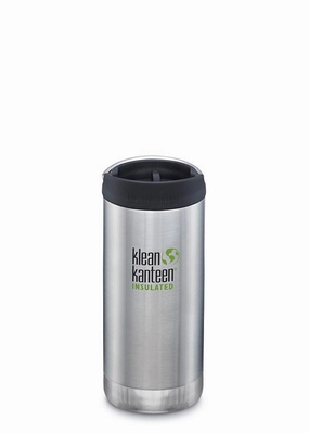 Klean Kanteen Insulated TK Wide with Caf Cap 355ml - Brushed Steel