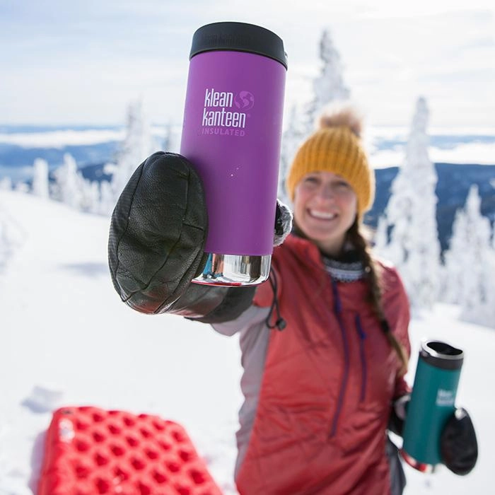 Klean Kanteen Insulated TK Wide with Caf Cap 355ml - Brushed Steel