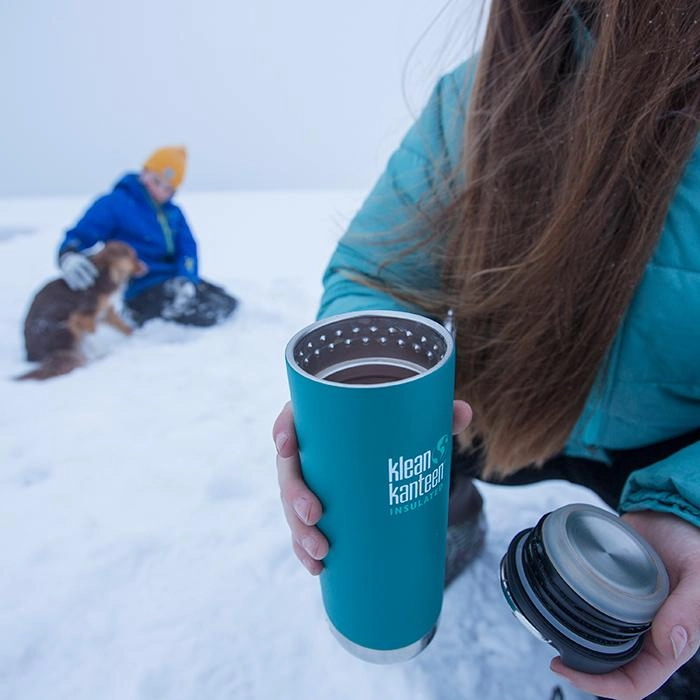 Klean Kanteen Insulated TK Wide with Caf Cap 473ml - Brushed Steel