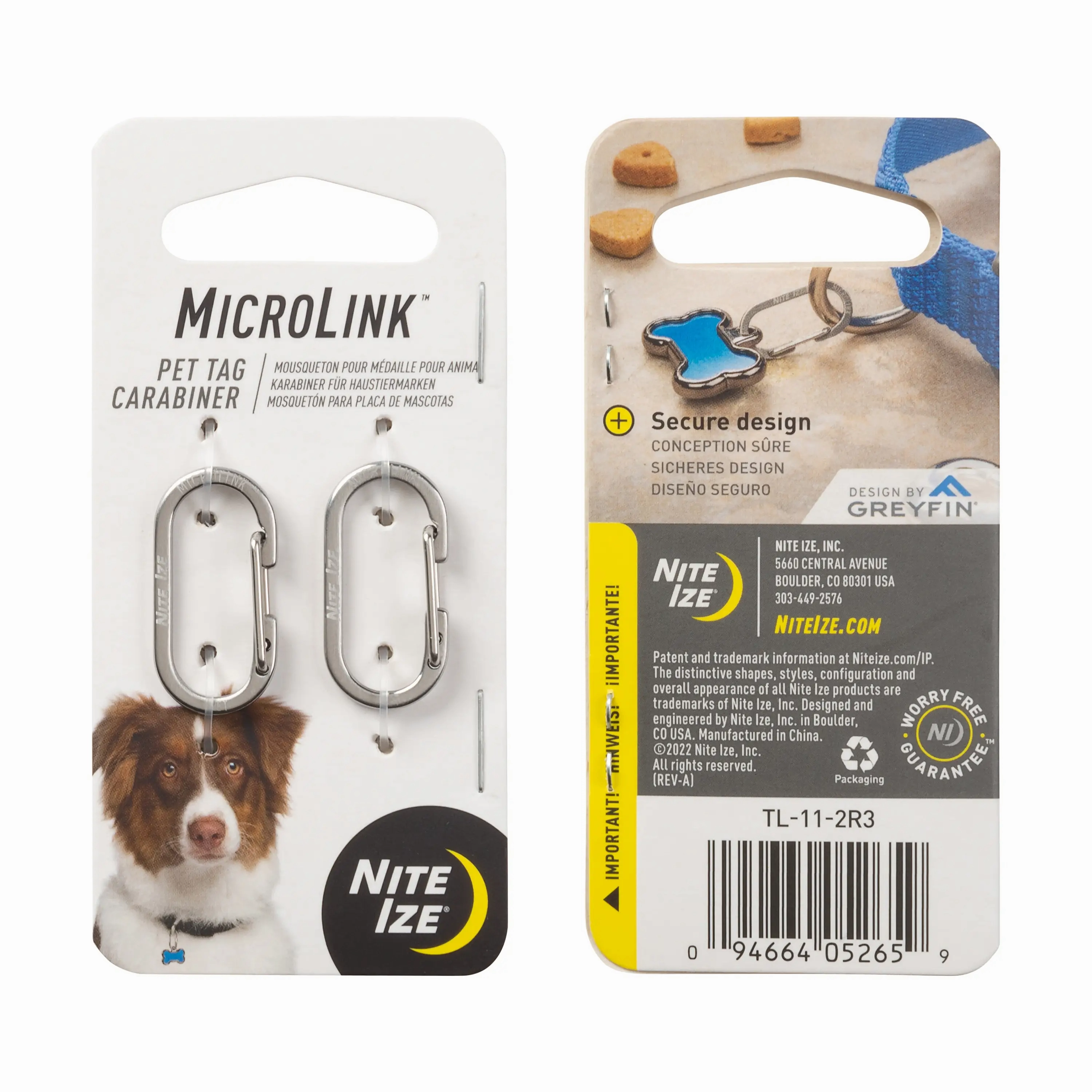 Microlink Pet Tag Carabiner-2Pk