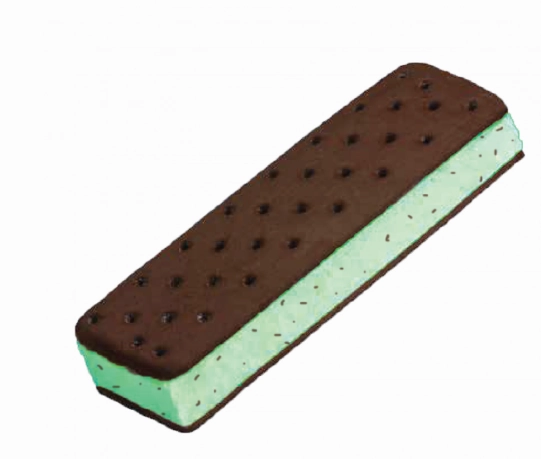 Mint Chocolate Chip Ice Cream Sandwich