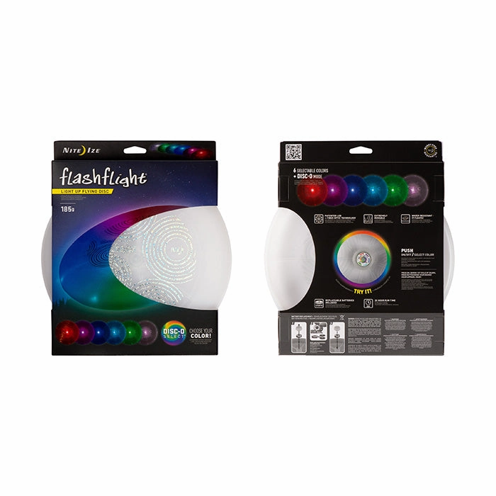 Nite Ize FlashFlight Light Up Flying Disc with Disc-O Select