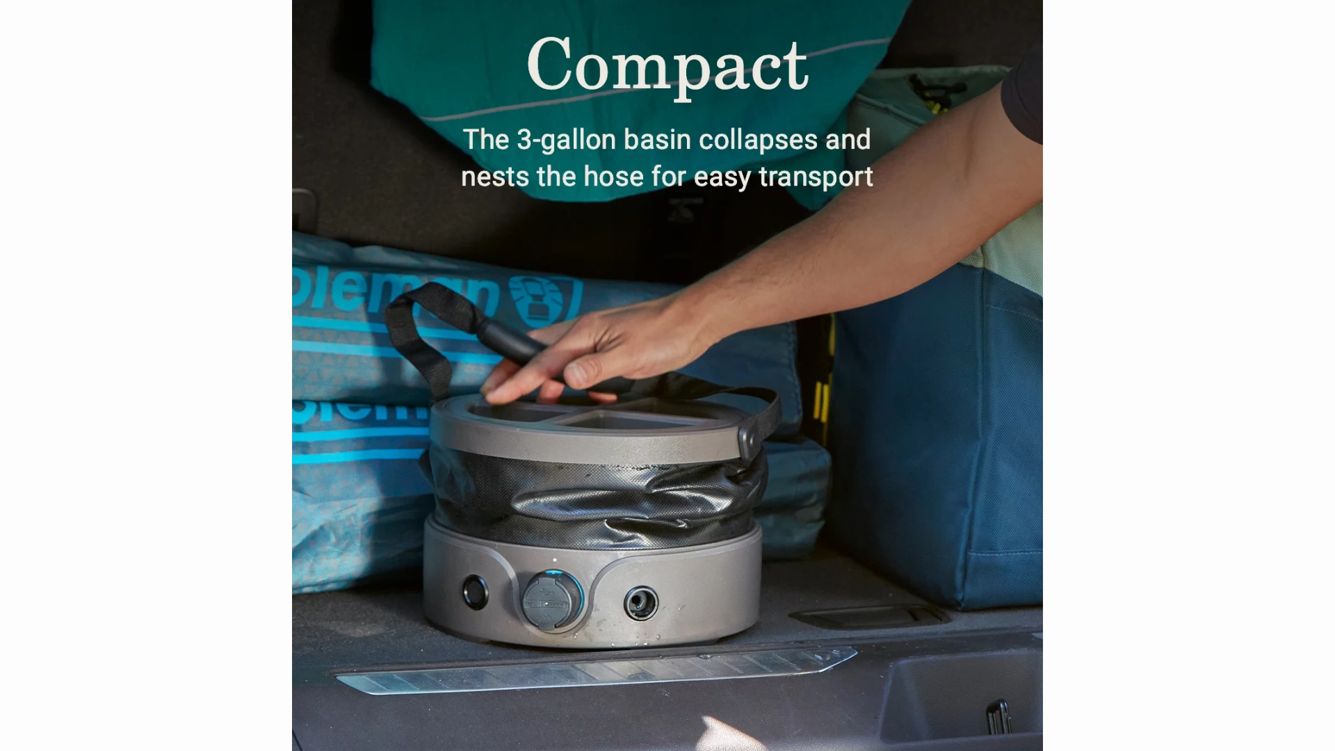 OneSource Rechargeable Built-In Pump Camp Shower Sprayer