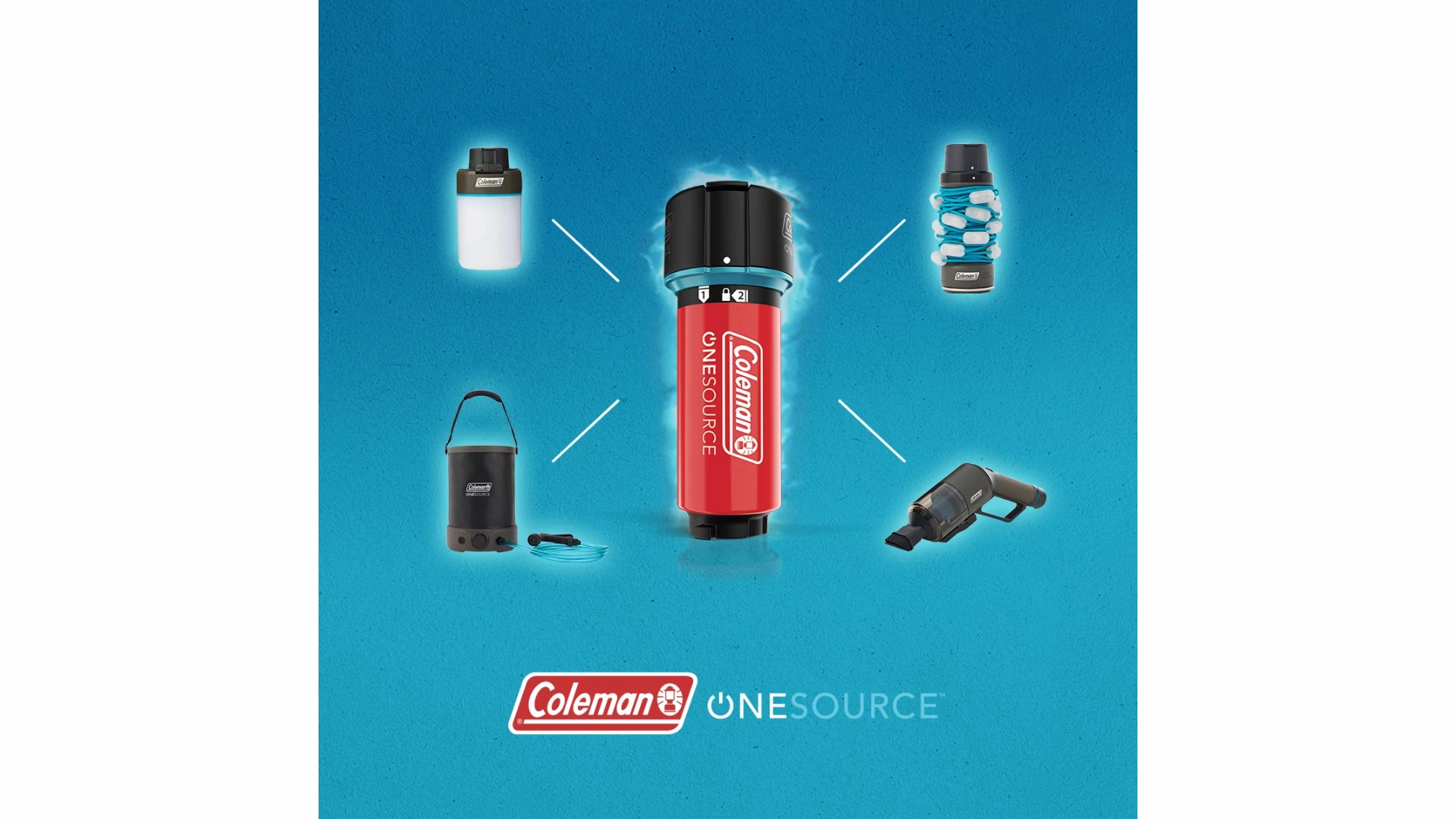 OneSource Rechargeable Built-In Pump Camp Shower Sprayer