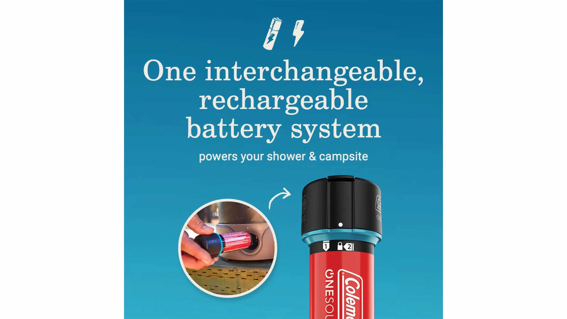 OneSource Rechargeable Built-In Pump Camp Shower Sprayer