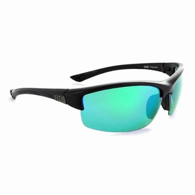 Outdoor Optic-Nerve Mauzer Matte Black with Polarized Smoke w/Green Mirror lens