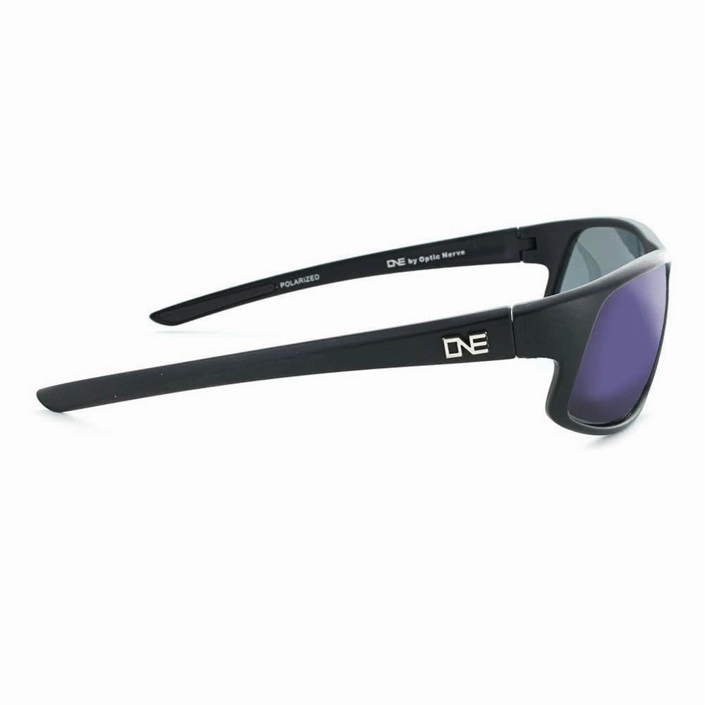 Outdoor Optic-Nerve Rapid Matte Black W / Polarized Smoke Blue Mirror