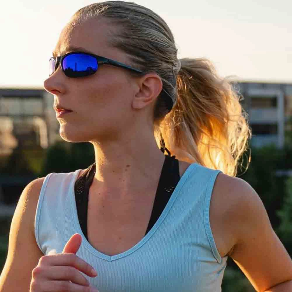 Outdoor Optic-Nerve 偏光太陽鏡 Alpine Shiny Black Polarized Smoke W/Blue Mirror