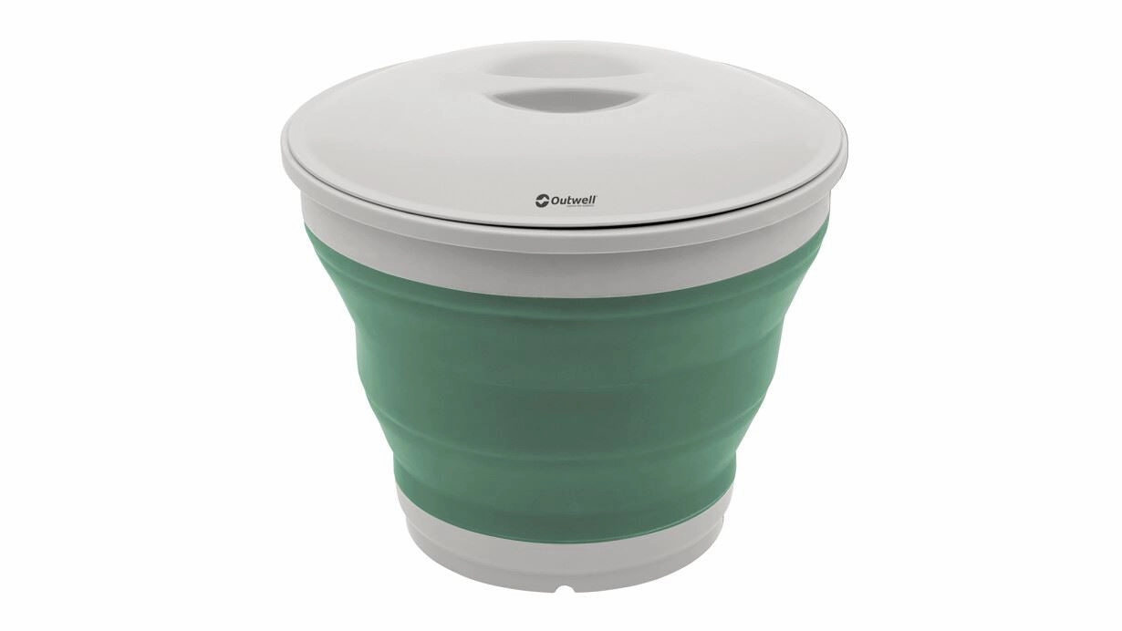 Outwell Collaps Round Bucket with Lid -  Shadow Green