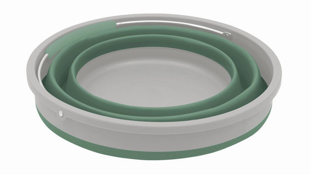Outwell Collaps Round Bucket with Lid -  Shadow Green
