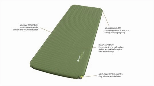 Outwell Dreamcatcher 12cm Single XL Self Inflating Mat Dreamcatcher